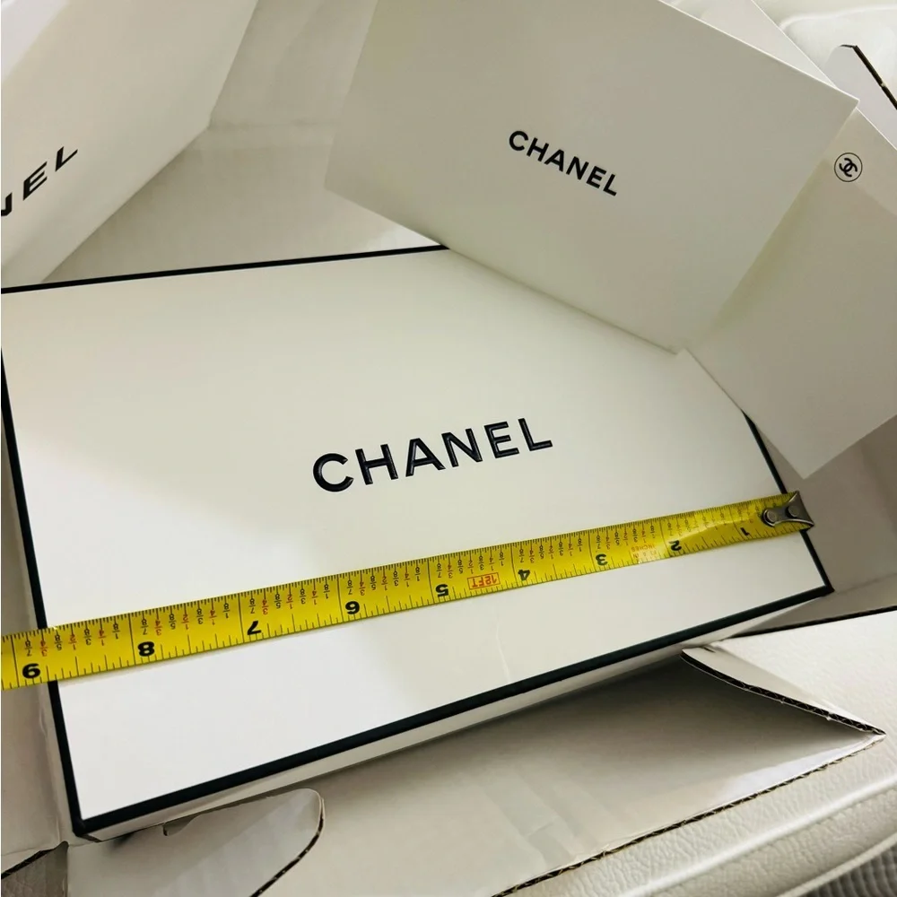 Chanel authentic Gift Box with Gift Message blank card and receipt holder